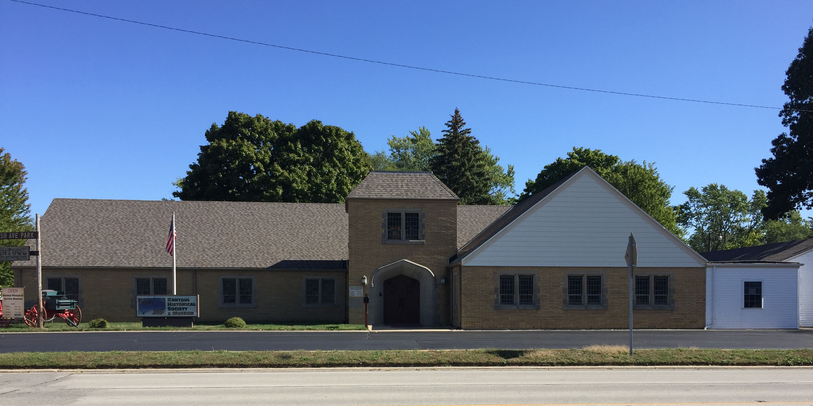Exterior view of the Rantoul Historical Society & Museum building.